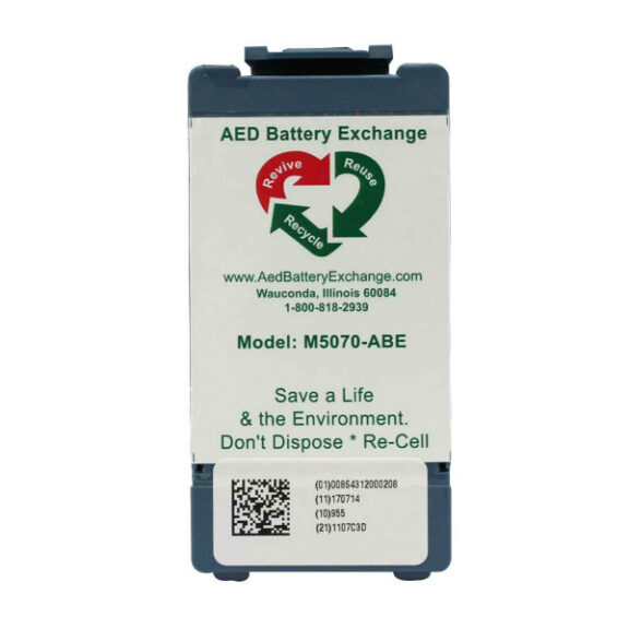This picture displays the Philips M5070A compatible battery from ABE battery exchange.