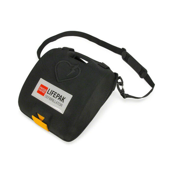 This picture shows the soft carry case for the LIfepak CR Plus and Lifepak Express AEDs.