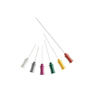 This shows the different sizes of Ambu Concentric EMG needles.