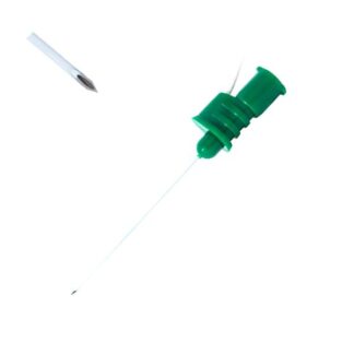 Displays the Ambu Green Inoject Needle.