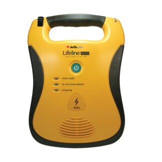 This picture shows the Defibtech Fully-Automatic AED, the DCF-A120-EN.