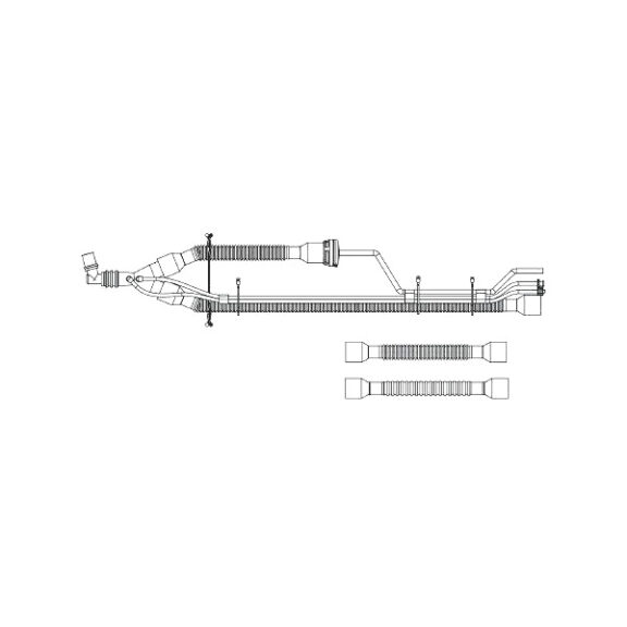 Vyaire - 15mm circuit without PEEP with elbow - 14859-001