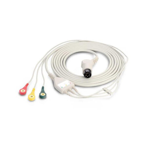 Embra Medical - Integrative 3-Lead ECG Cable w/ Leads, Snap