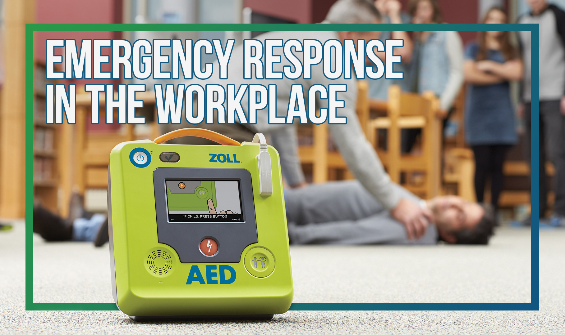Primeira resposta na emergência do local de trabalho AED CPR