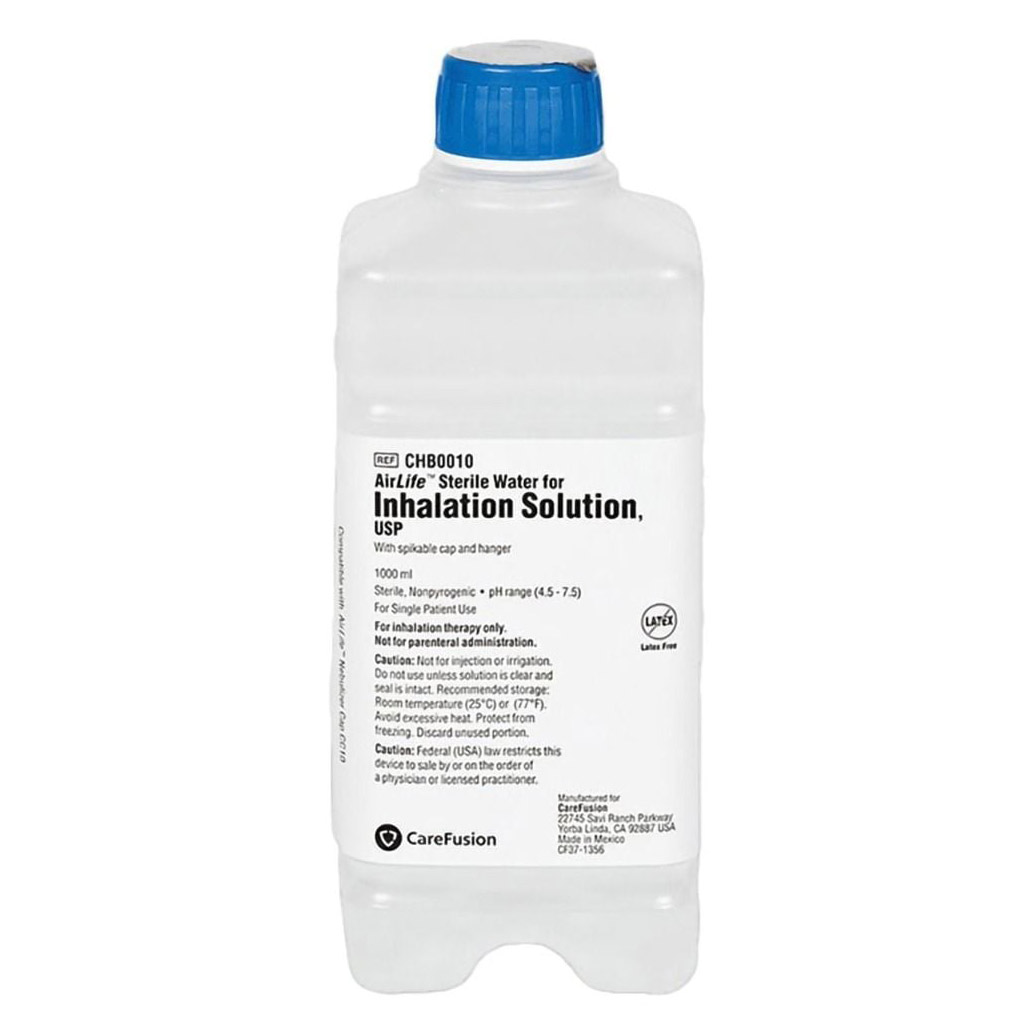 AirLife Sterile Water in Hanging Bottle 1000mL CHB0010 - Vyaire - New