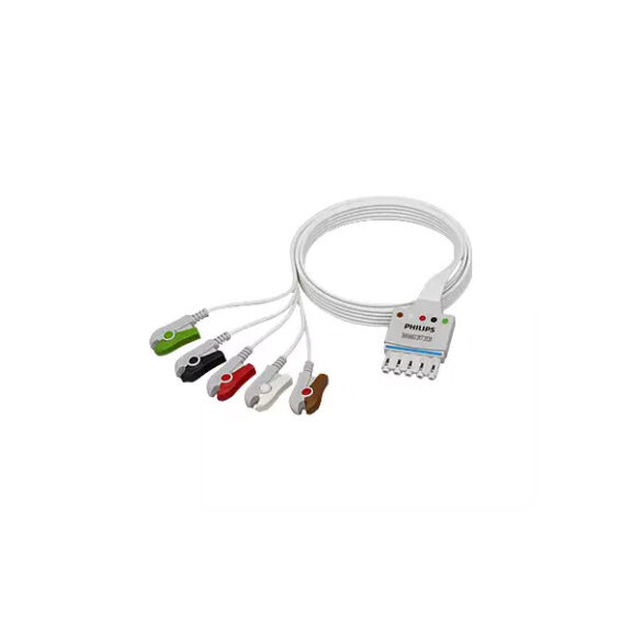 Philips - Disposable 5-lead ECG Set , Bedside, AAMI - 989803173131
