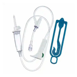 Secondary infusion set with vented non-vented drip chamber AP410 Case of 30 12005-000-0007 - Eitan - New